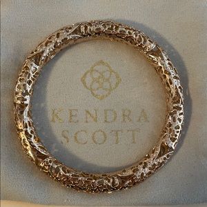 Kendra Scott rose gold filigree bangle bracelet